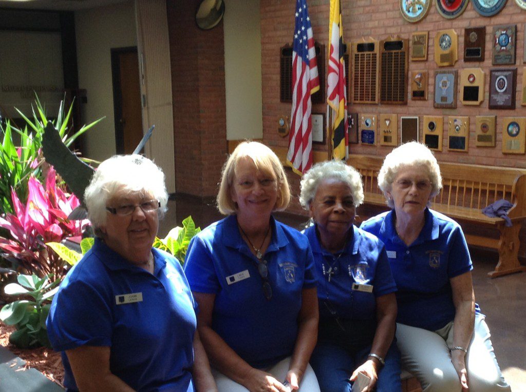 The LOC of Holy Ghost Parish in Issue, MD, visit Charlotte Hall Veterans Home each month. Pictured during a recent visit are, (L-R), Joanne Lierman, Linda Turner, Gladys Thomas and Lucy Saunders.
